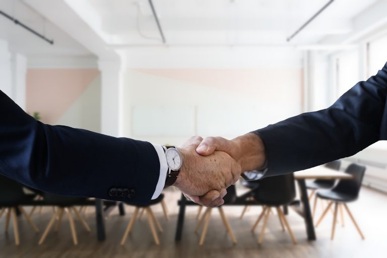 job interview handshake