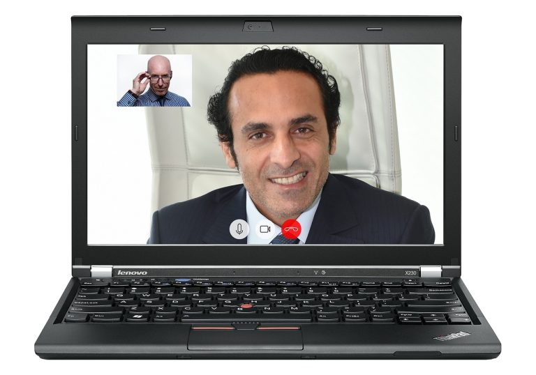 video call laptop interview
